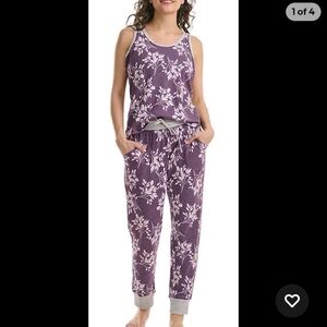 Karen Neuburger Purple and Gray Lounge Set